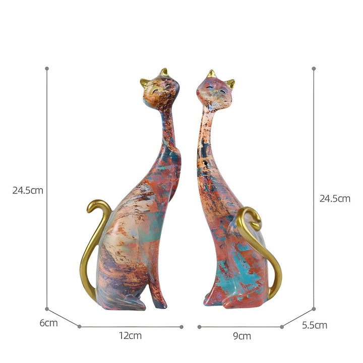 EuroCats™️  Elegant Resin Cat Sculptures