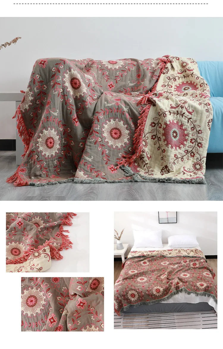 GypsyMandala™️ bohemian throw blanket